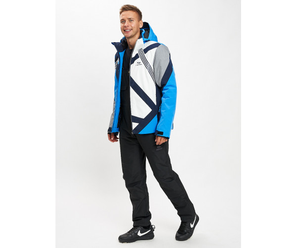 Горнолыжный костюм мужской синего цвета 077015S