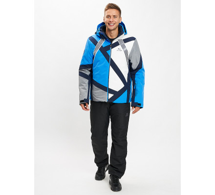 Горнолыжный костюм мужской синего цвета 077015S