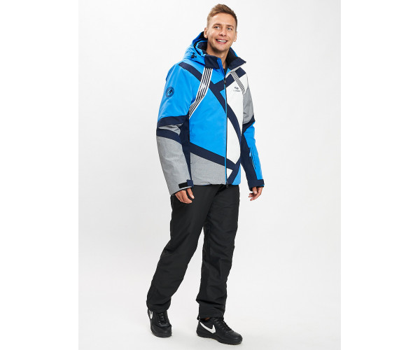 Горнолыжный костюм мужской синего цвета 077015S