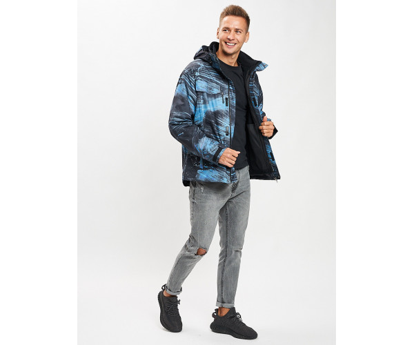 Куртка демисезонная 3 в 1синего цвета 12004S