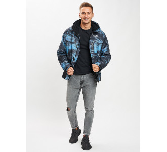 Куртка демисезонная 3 в 1синего цвета 12004S