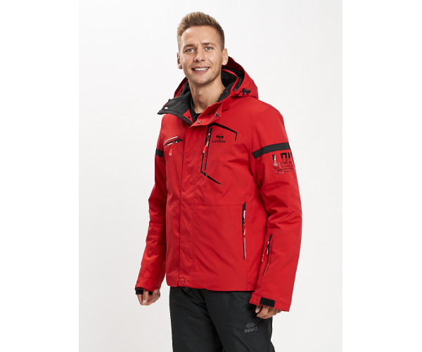 Горнолыжная куртка мужская красного цвета 77014Kr