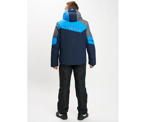 Горнолыжный костюм мужской синего цвета 077013S