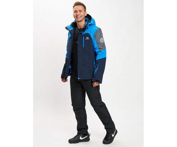 Горнолыжный костюм мужской синего цвета 077013S