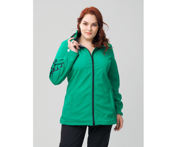 Ветровка  большого размера зеленого цвета 2003Z