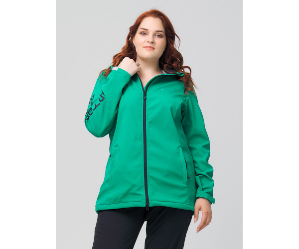 Ветровка  большого размера зеленого цвета 2003Z