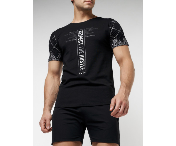 Подростковая футболка черного цвета 220072Ch