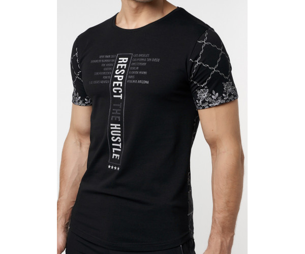 Подростковая футболка черного цвета 220072Ch
