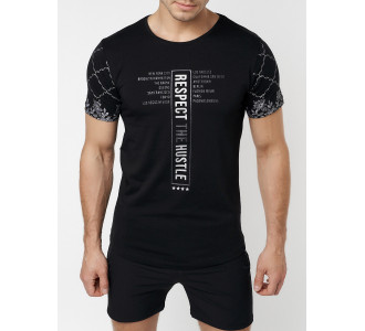 Подростковая футболка черного цвета 220072Ch