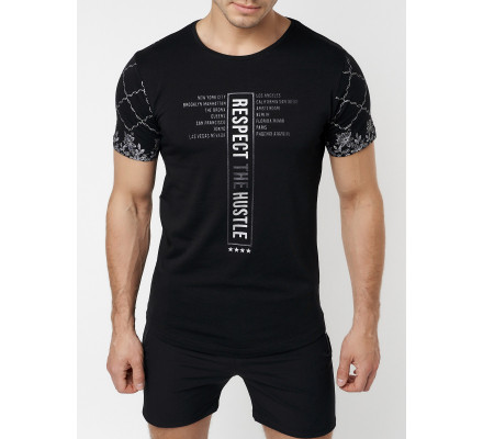 Подростковая футболка черного цвета 220072Ch