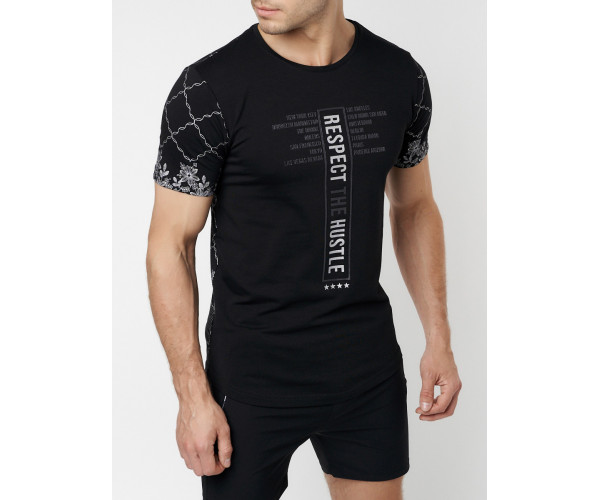 Подростковая футболка черного цвета 220072Ch