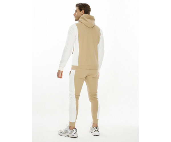 Спортивный костюм трикотажный бежевого цвета 9154B