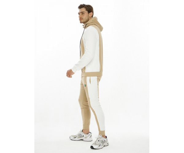 Спортивный костюм трикотажный бежевого цвета 9154B