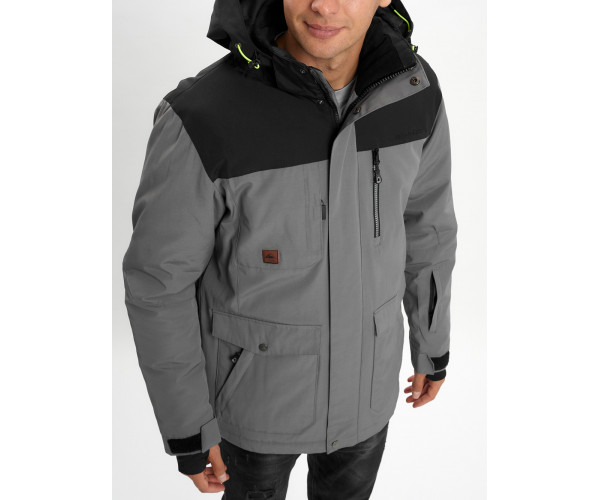 Молодежная зимняя куртка мужская серого цвета 2155Sr