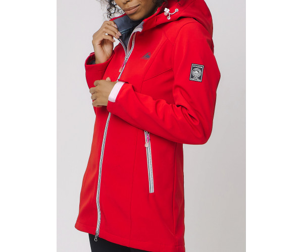 Костюм женский  красного цвета 02029Kr