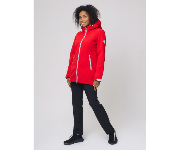 Костюм женский  красного цвета 02029Kr