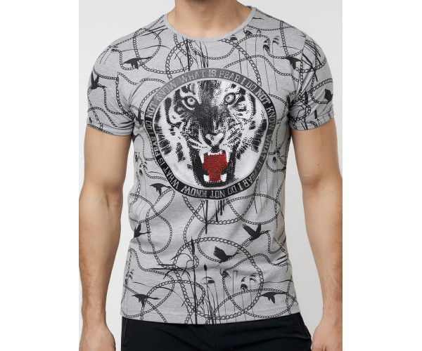 Подростковая футболка серого цвета 220081Sr