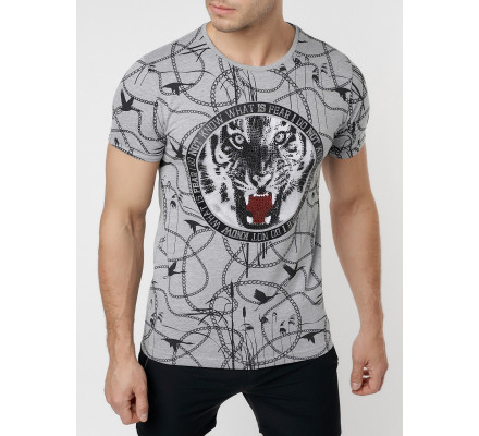 Подростковая футболка серого цвета 220081Sr