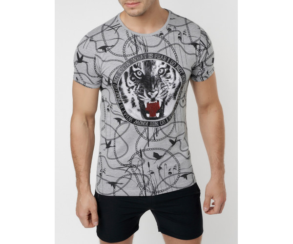 Подростковая футболка серого цвета 220081Sr