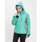 Горнолыжная куртка женская бирюзового цвета 77034Br