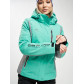 Горнолыжная куртка женская бирюзового цвета 77034Br