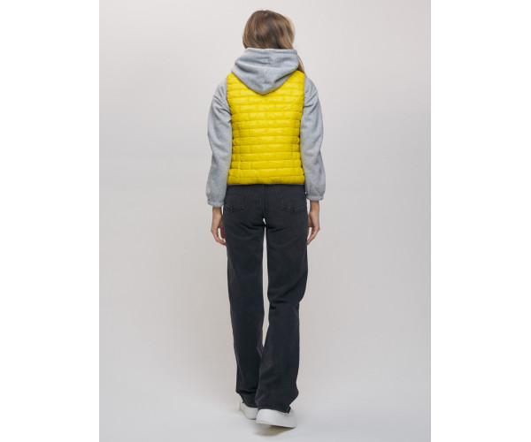 Жилетка стеганная Valianly желтого цвета 33311J