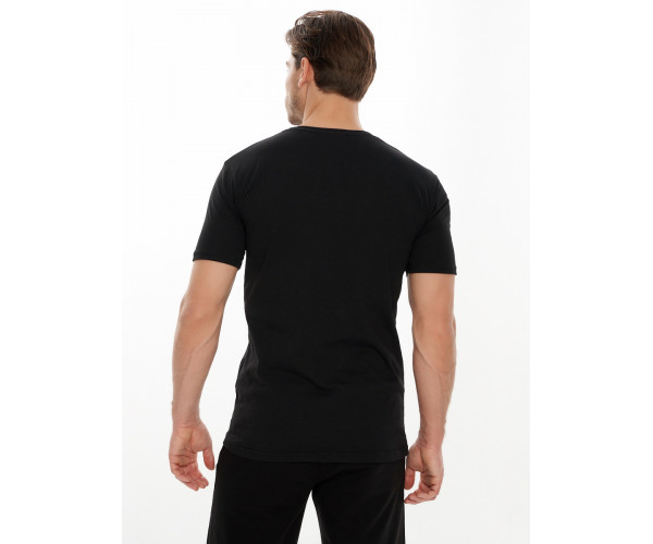 Мужские футболки с принтом черного цвета 221414Ch