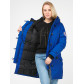 Женская зимняя парка синего цвета 1806S