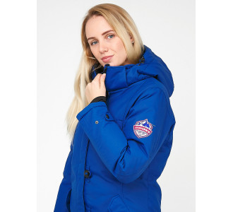 Женская зимняя парка синего цвета 1806S
