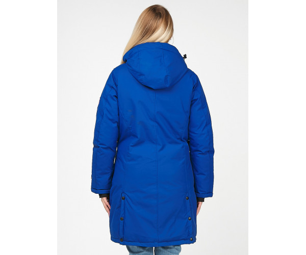 Женская зимняя парка синего цвета 1806S