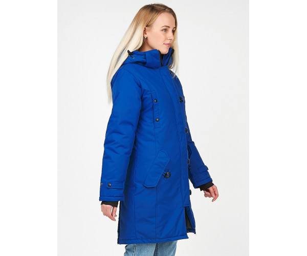Женская зимняя парка синего цвета 1806S