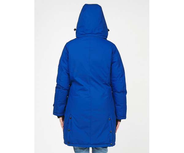 Женская зимняя парка синего цвета 1806S
