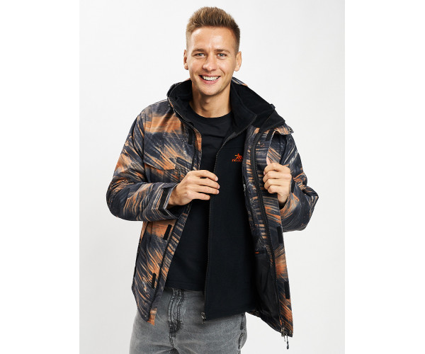 Куртка демисезонная 3 в 1коричневого цвета 12004K