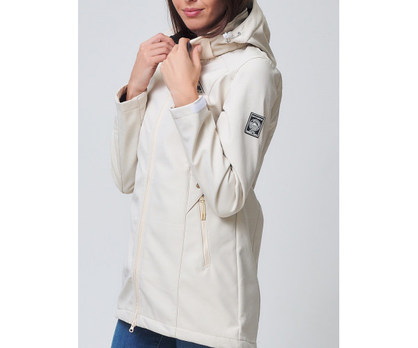 Ветровка  женская бежевого цвета 2037B