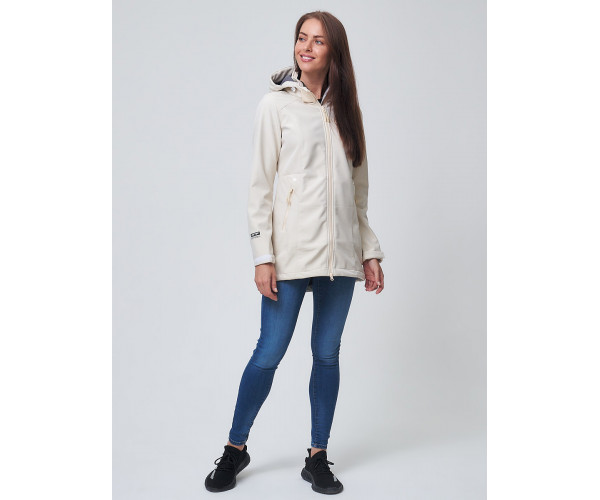 Ветровка  женская бежевого цвета 2037B