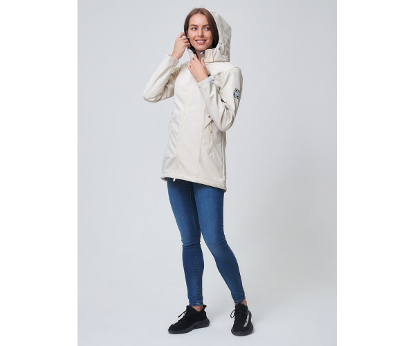 Ветровка  женская бежевого цвета 2037B