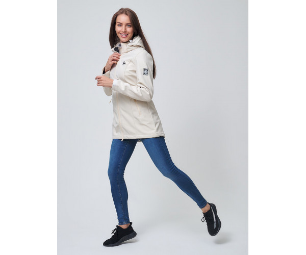 Ветровка  женская бежевого цвета 2037B