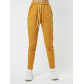 Брюки зауженные женские горчичного цвета 222066G