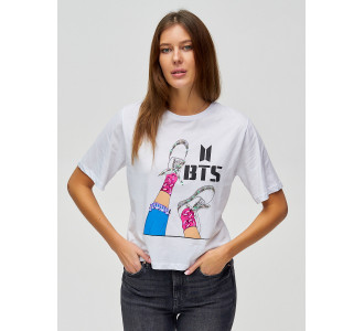 Топ футболка женская белого цвета 15008Bl