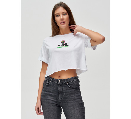 Топ футболка женская белого цвета 9008Bl