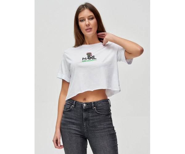 Топ футболка женская белого цвета 9008Bl