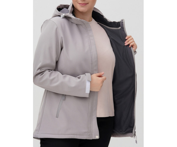 Костюм  bigsize серого цвета 02032-1Sr