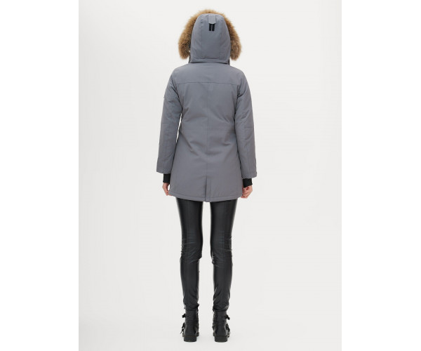 Парка женская  серого цвета 1957Sr