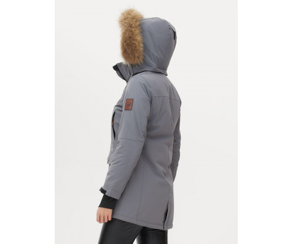 Парка женская  серого цвета 1957Sr