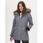 Парка женская  серого цвета 1957Sr