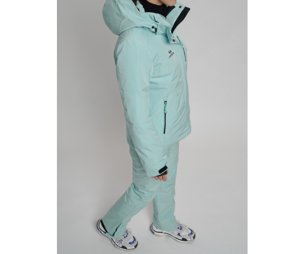 Горнолыжный костюм женский бирюзового цвета 77039Br