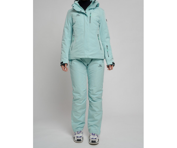 Горнолыжный костюм женский бирюзового цвета 77039Br