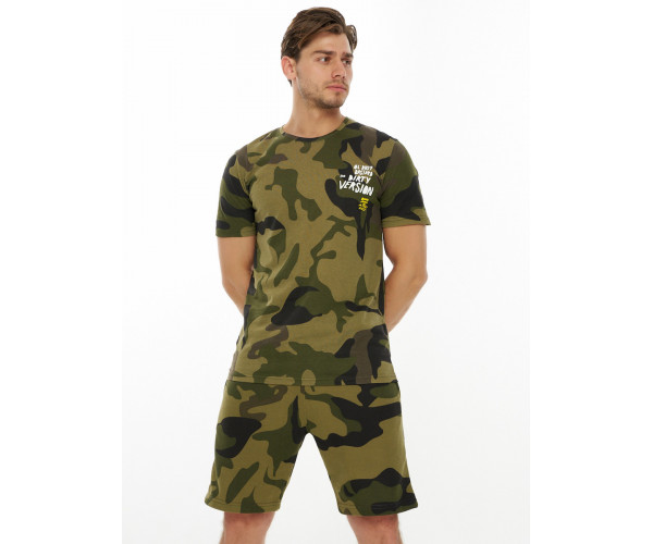 Шорты трикотажные мужские камуфляж цвета 222101Kf