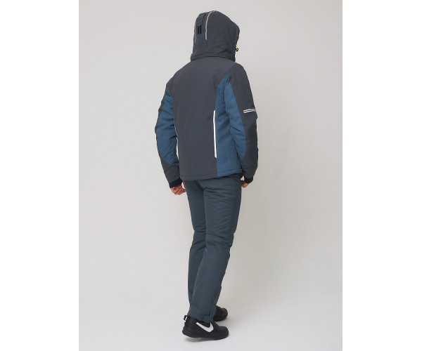 Мужская зимняя горнолыжная куртка  темно-серого цвета 1971TC
