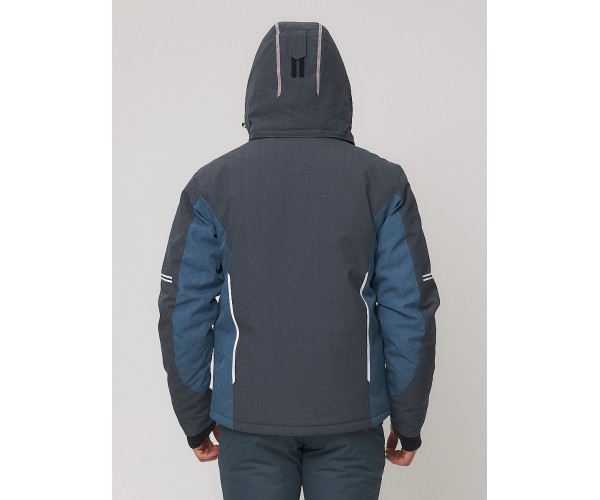 Мужская зимняя горнолыжная куртка  темно-серого цвета 1971TC